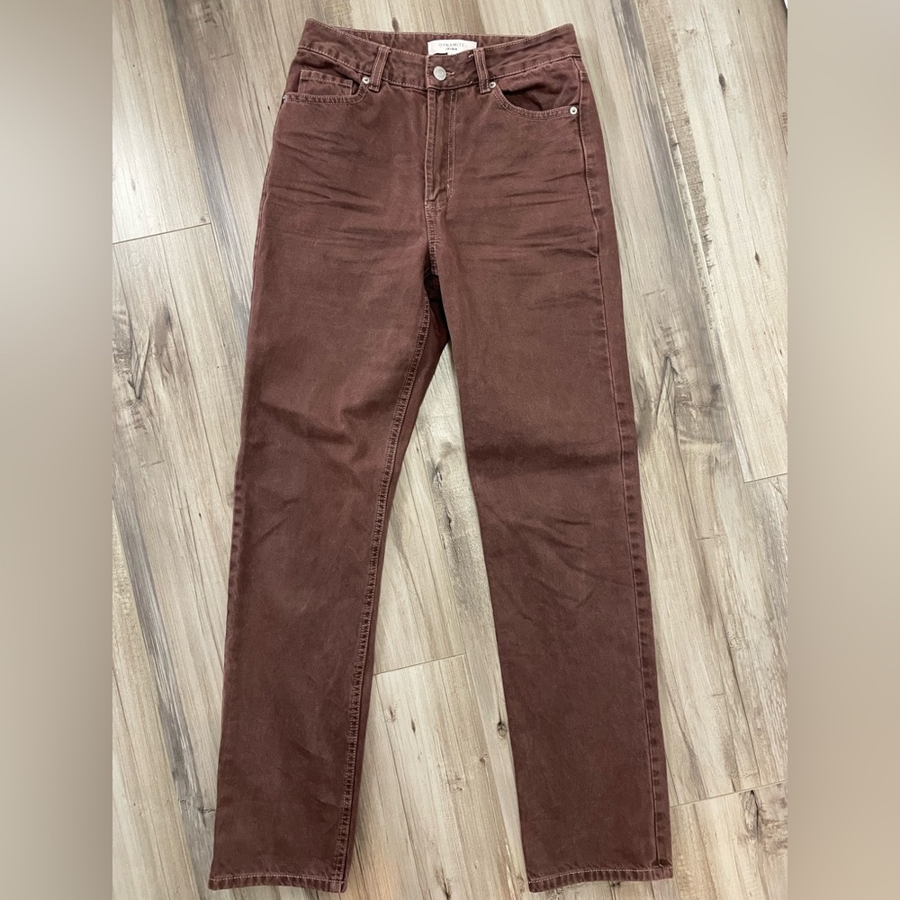 Dynamite Brown Straight Jeans